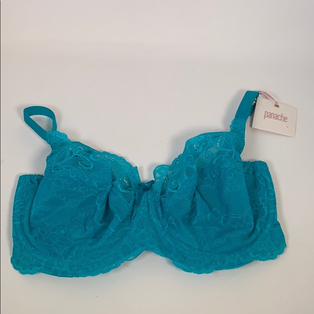 Panache Blue Lace Bra 34-36D